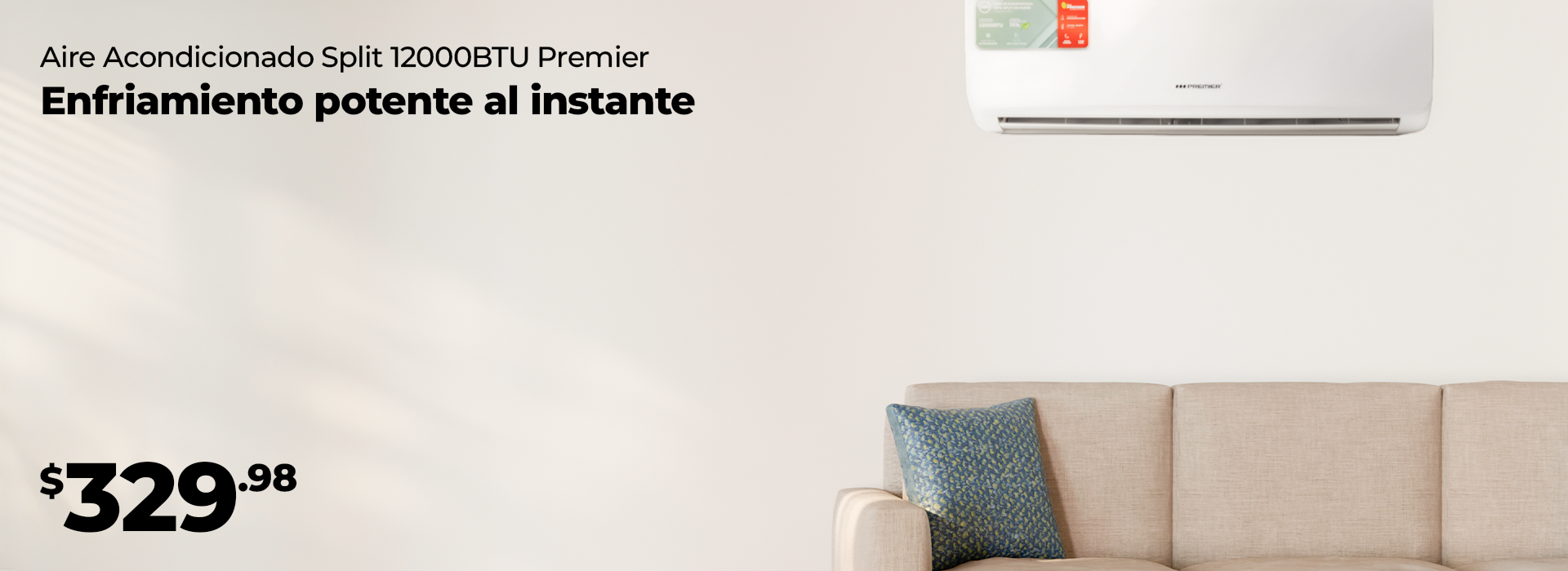Aire Acondicionado Split 12000BTU Premier