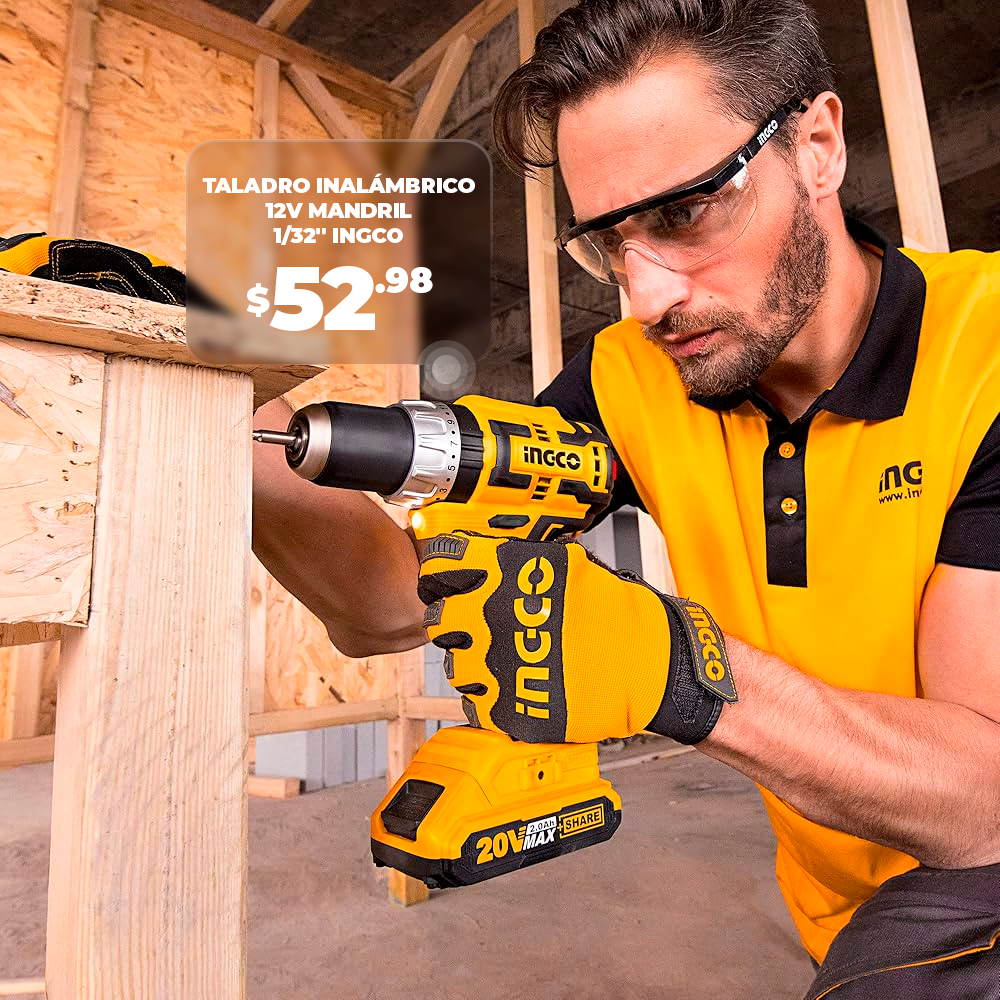 Taladro Inalámbrico 12V Mandril 1/32' Ingco