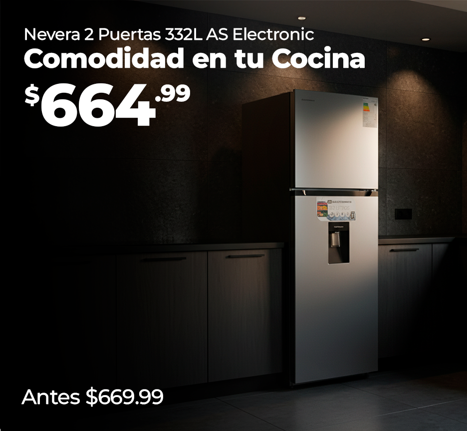 Nevera 2 Puertas 332L AS Electronic