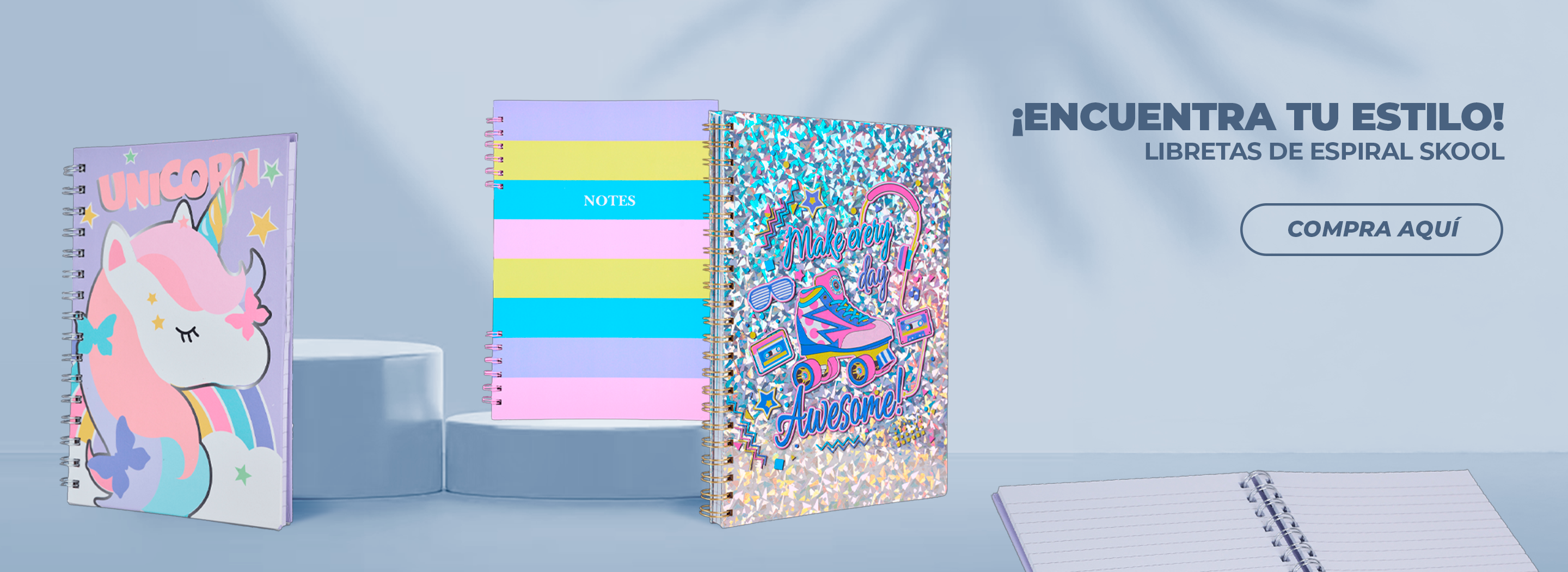 ¡Encuentra tu estilo! Libretas de espiral