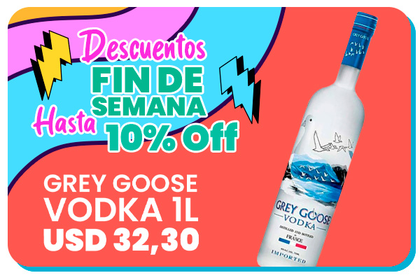 Vodka Grey Goose Con descuento de 10%