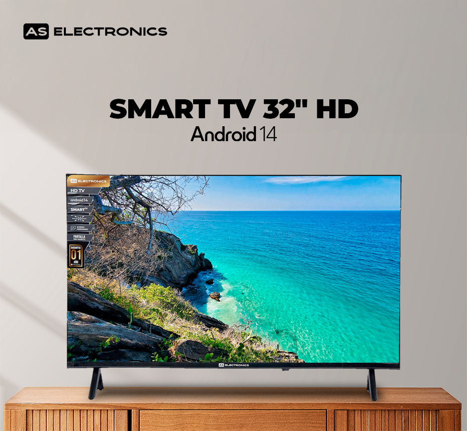 Smartv 32" HD android 14 AS Electronic