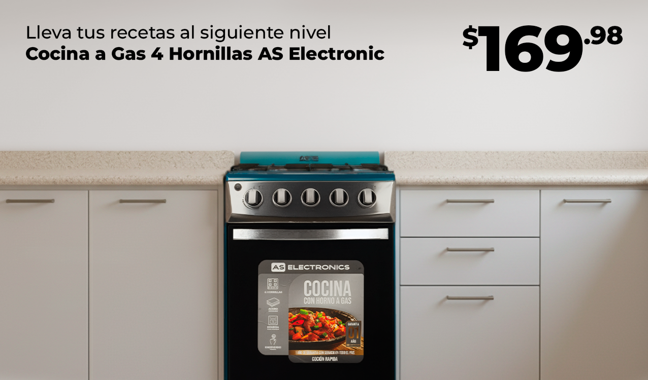 Cocina a Gas 4 Hornillas AS Electronic
