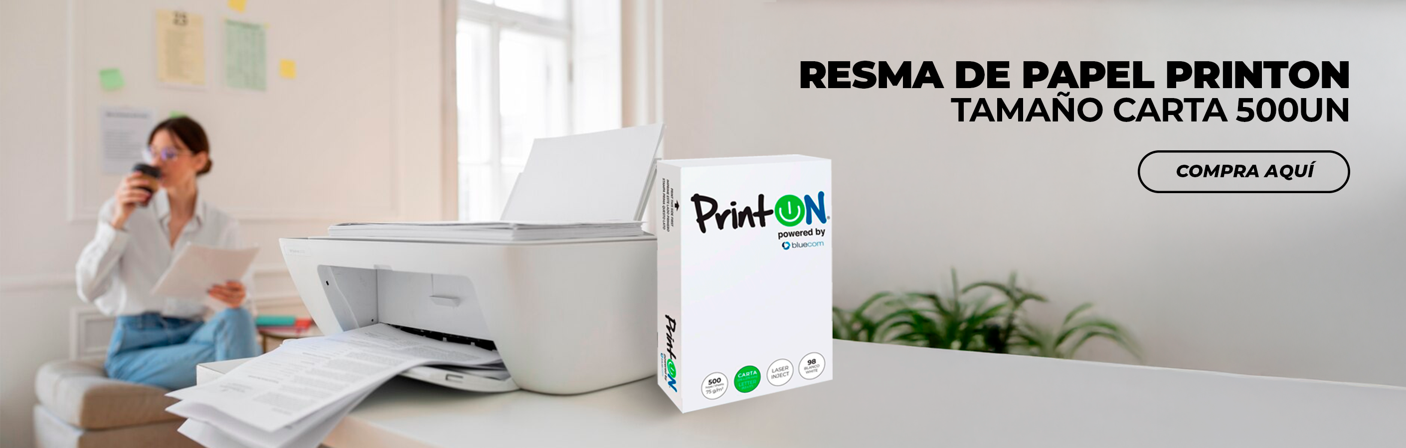 Resma de Papel Tamaño Carta 500UN Printon