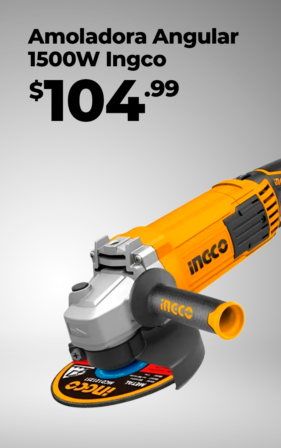 Amoladora Angular 1500W 11000rpm Ingco