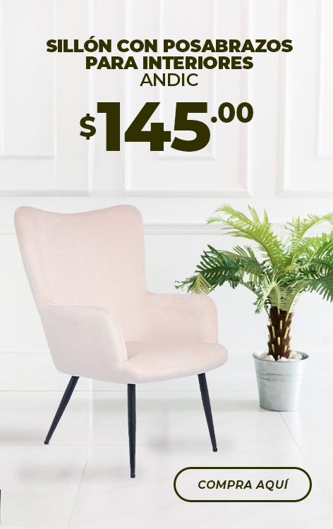 Sillón con Posabrazos para Interiores Gris Claro Andic