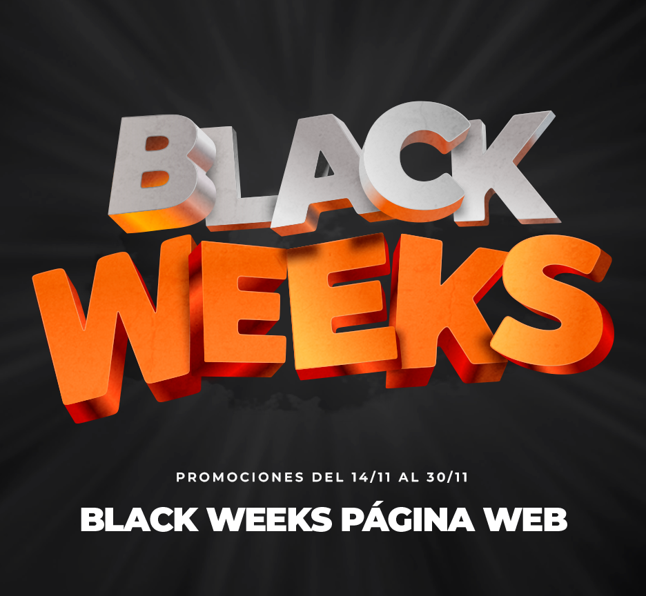 Promoción Black Weeks con ofertas del 14 al 30 de noviembre en la página web de Tu Mundo Total.
